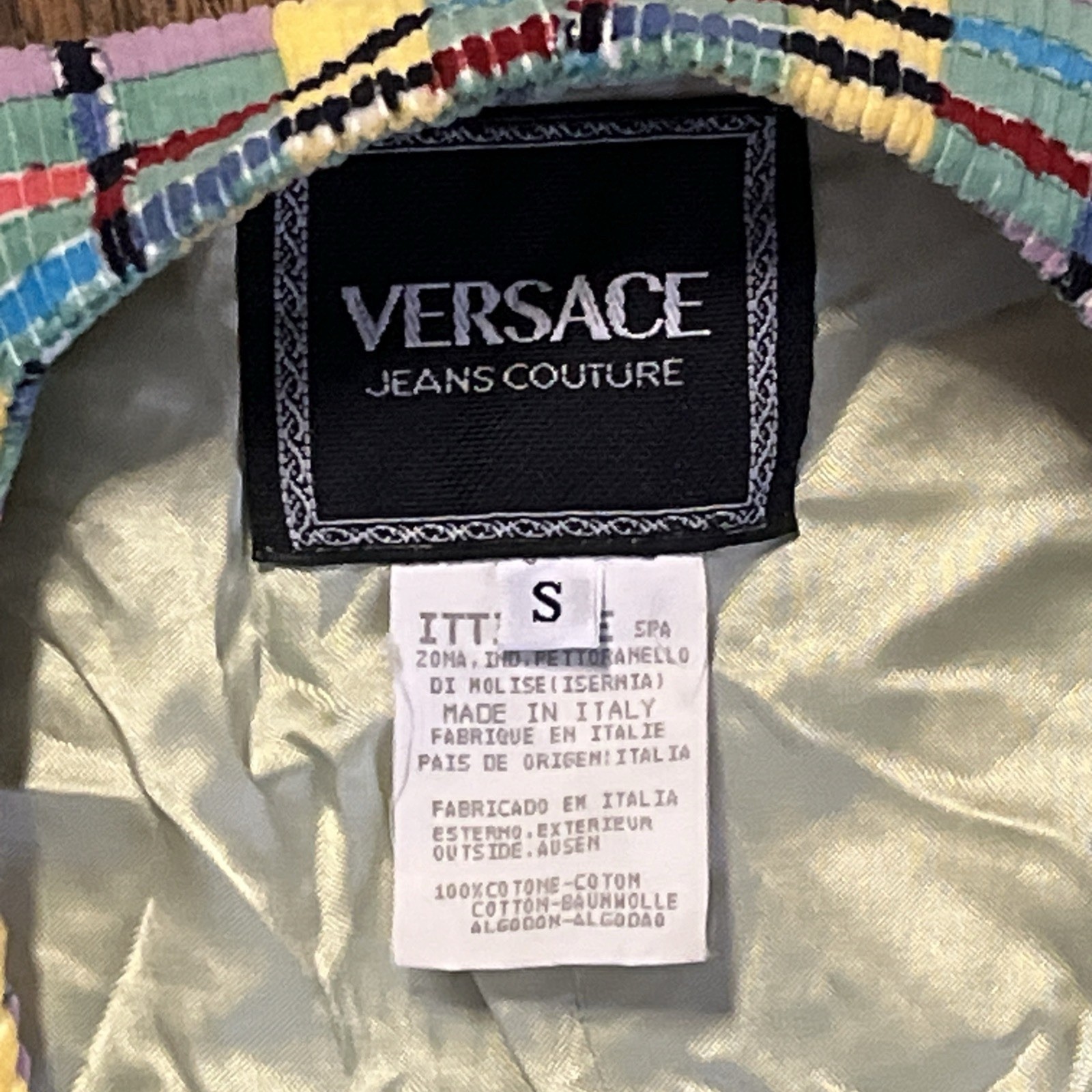 Versace Jeans Couture Vest Women’s Small Vintage Pastel Plaid Corduroy VJC