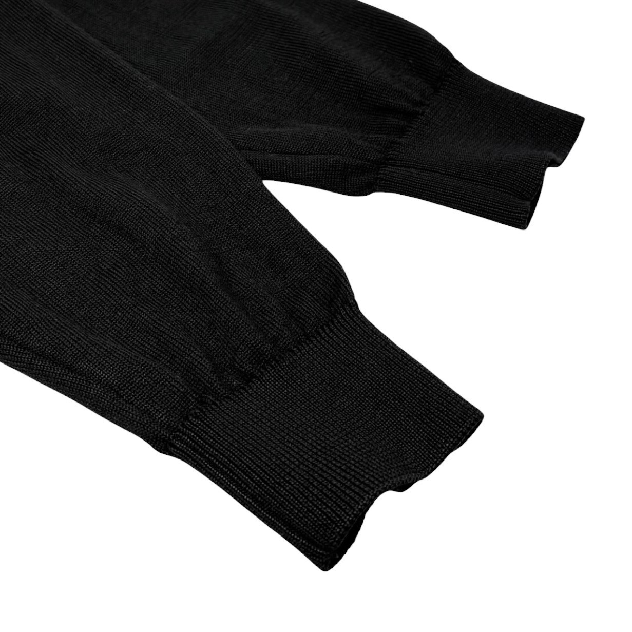 Yves Saint Laurent Vintage YSL Logo Knit Long Sleeve Top #M Black 901922