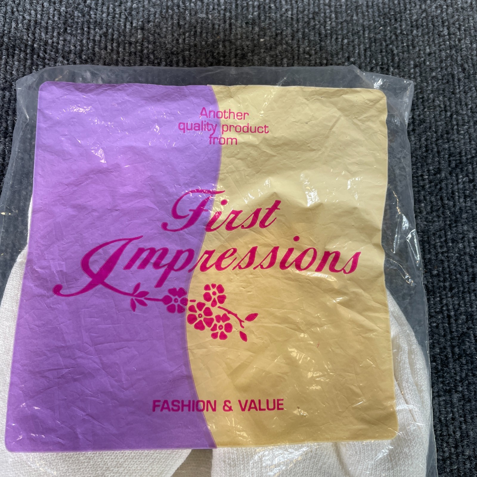Vintage Cotton First Impressions Ankle Socks 4 Pairs White Womens 9-11 New USA