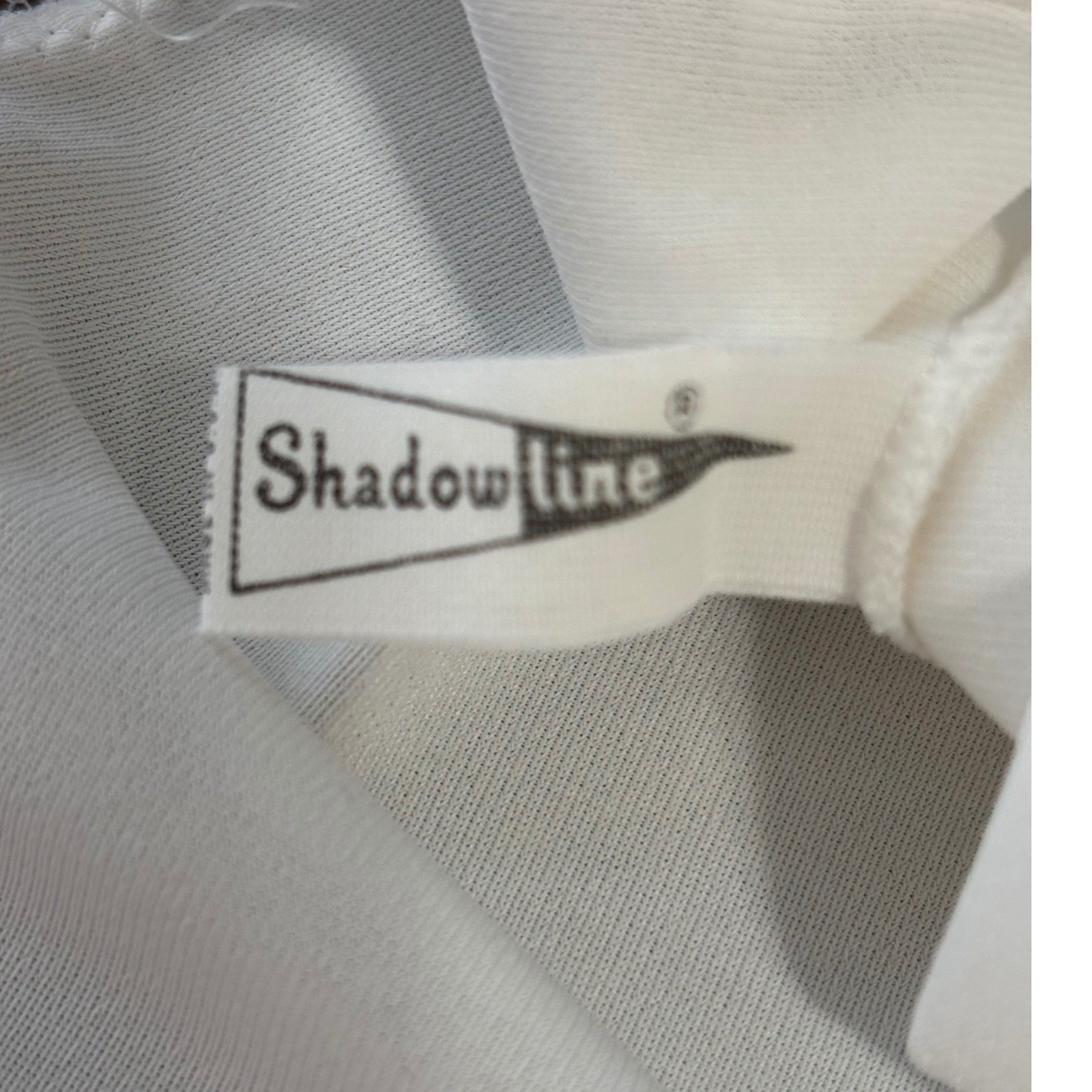 Shadowline Womens Vintage Full Slip Dress Size 40 Nylon Lace Trim Retro Lingerie