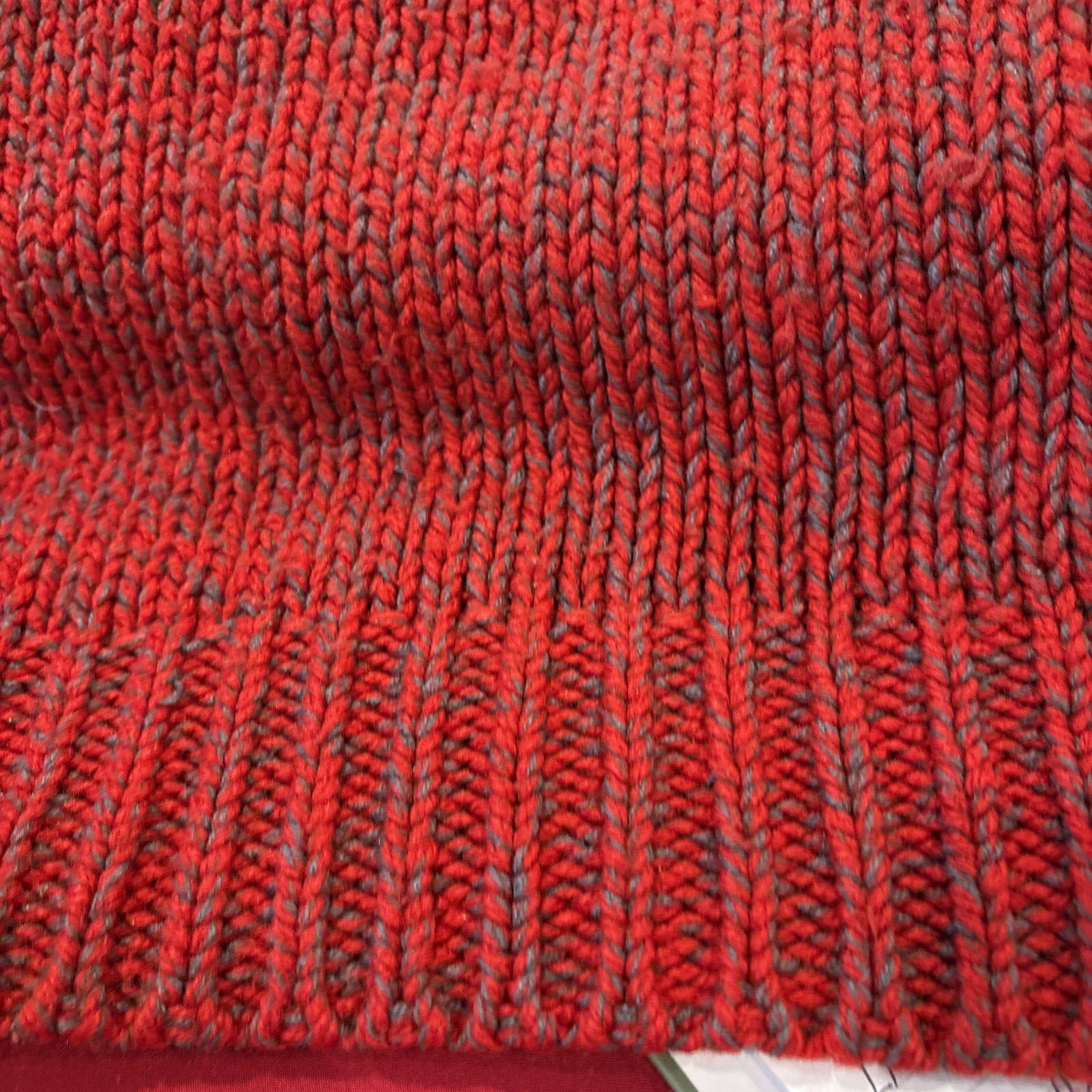 VTG FABE Pullover Sweater Warm Chunky Knit 80’s FASHION Red Gray White S / M *