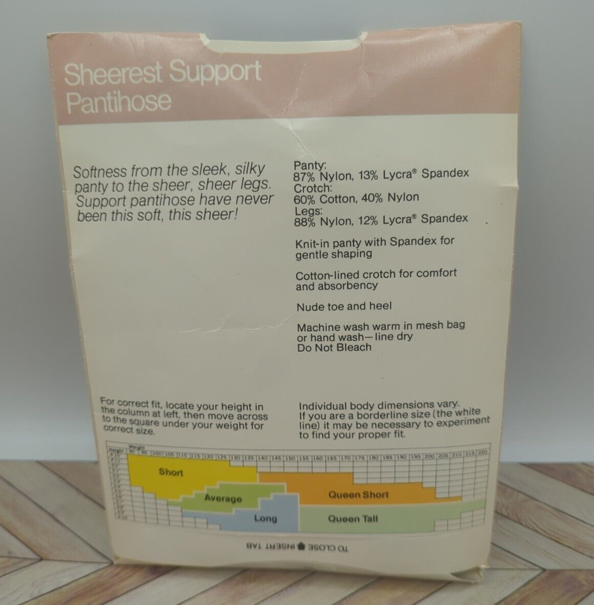 JC Penney Sheerest Support Pantyhose Queen Short Chestnut Brown Vintage