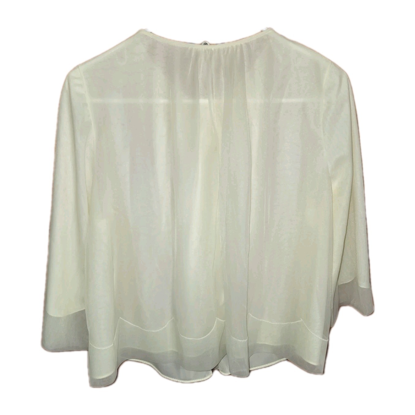 Vanity Fair Butter Cream Yellow Bed Jacket Nitey Teddy Med Womens Layered Gown