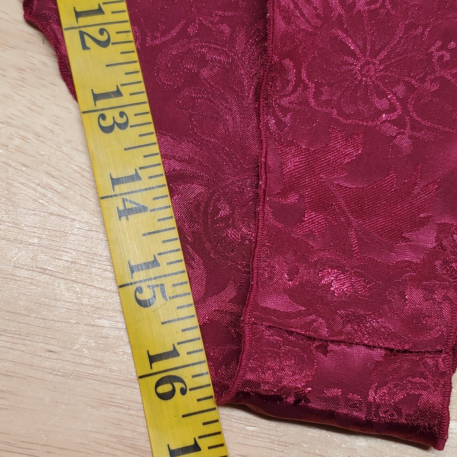 Victoria’s Secret Gold Label Hi Cut Panties Burgandy Red Floral Size S Vintage