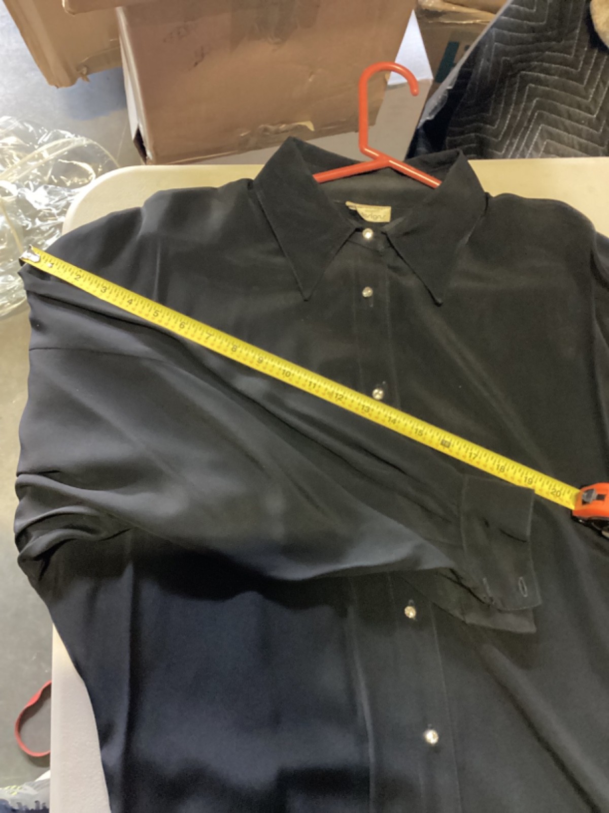 VTG 90s ARI Design Jeweled Button Up Black Shirt Size XL in Very Good Condition