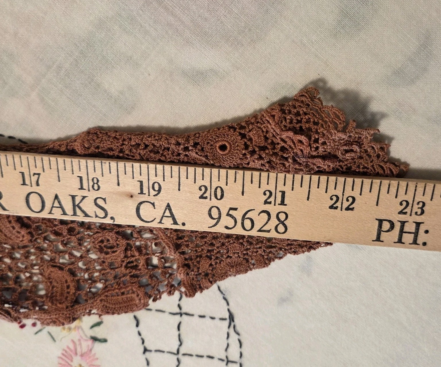 Victorian Irish Crochet Lace Top Blouse Mock Neck Edwardian Steampunk Size SM