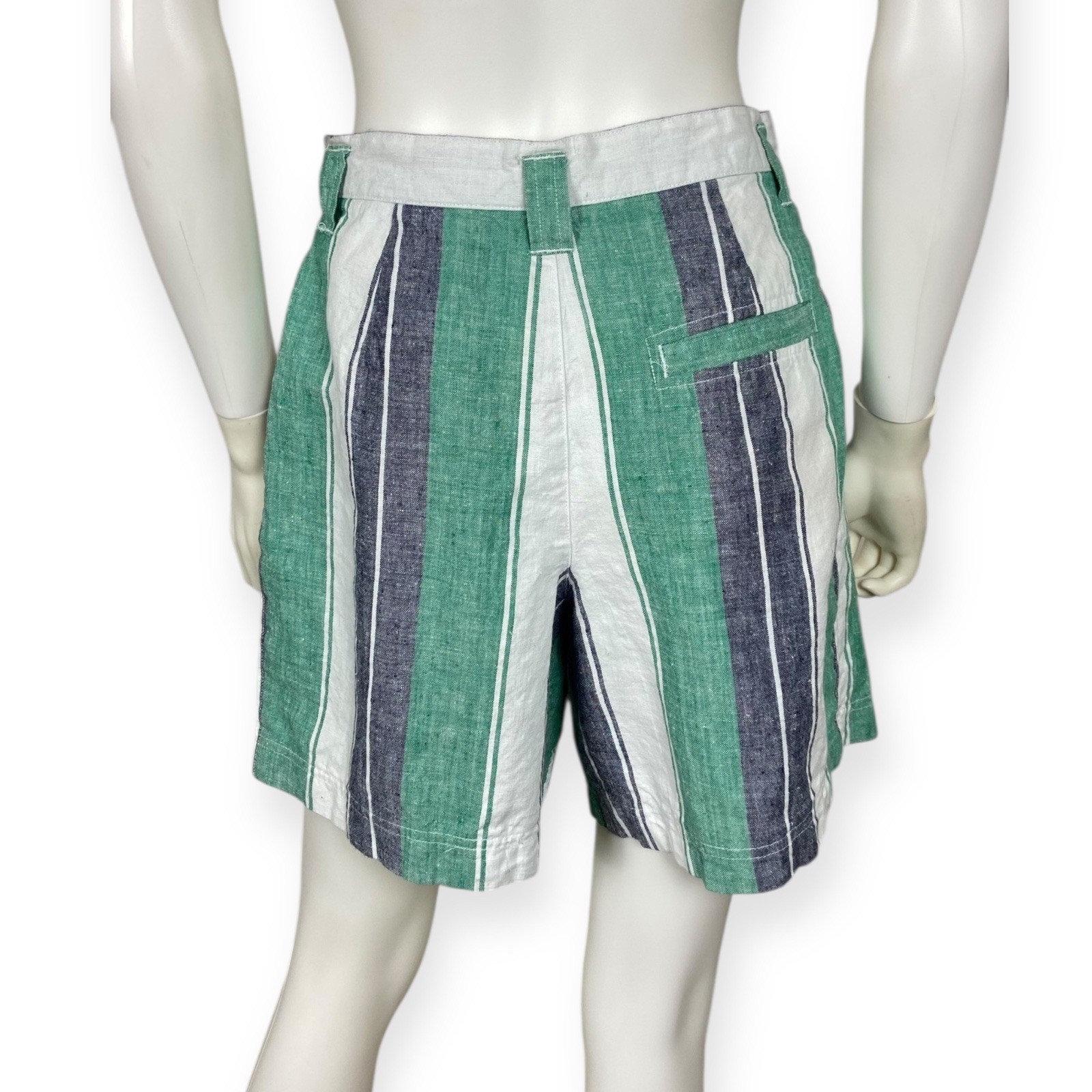 Essentials Sport Women’s VTG 80s 90s Striped High Waist Tapered Mom Shorts 6