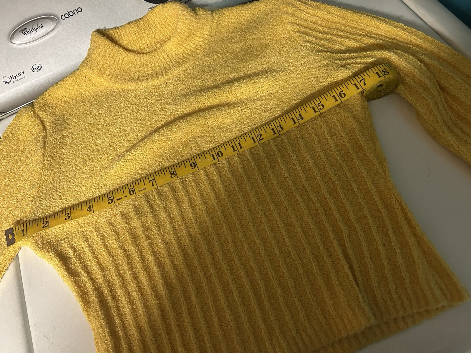 Vintage 60s Mod Wool Knit Mock Neck Sweater Yellow Medium Retro Gogo London