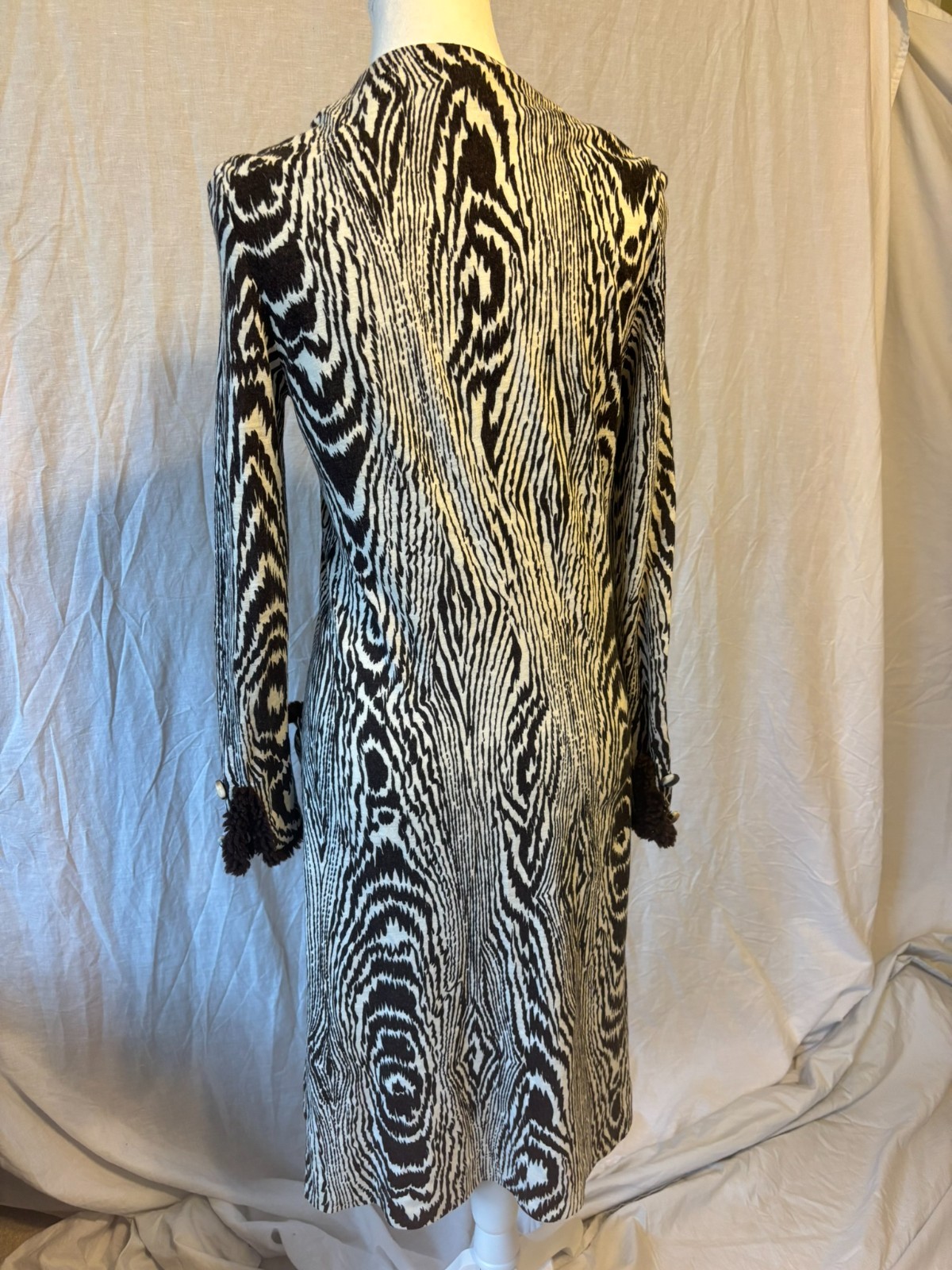 Vintage Carillon Graphic Animal Print Dress / Coat – 90s black and white zebra