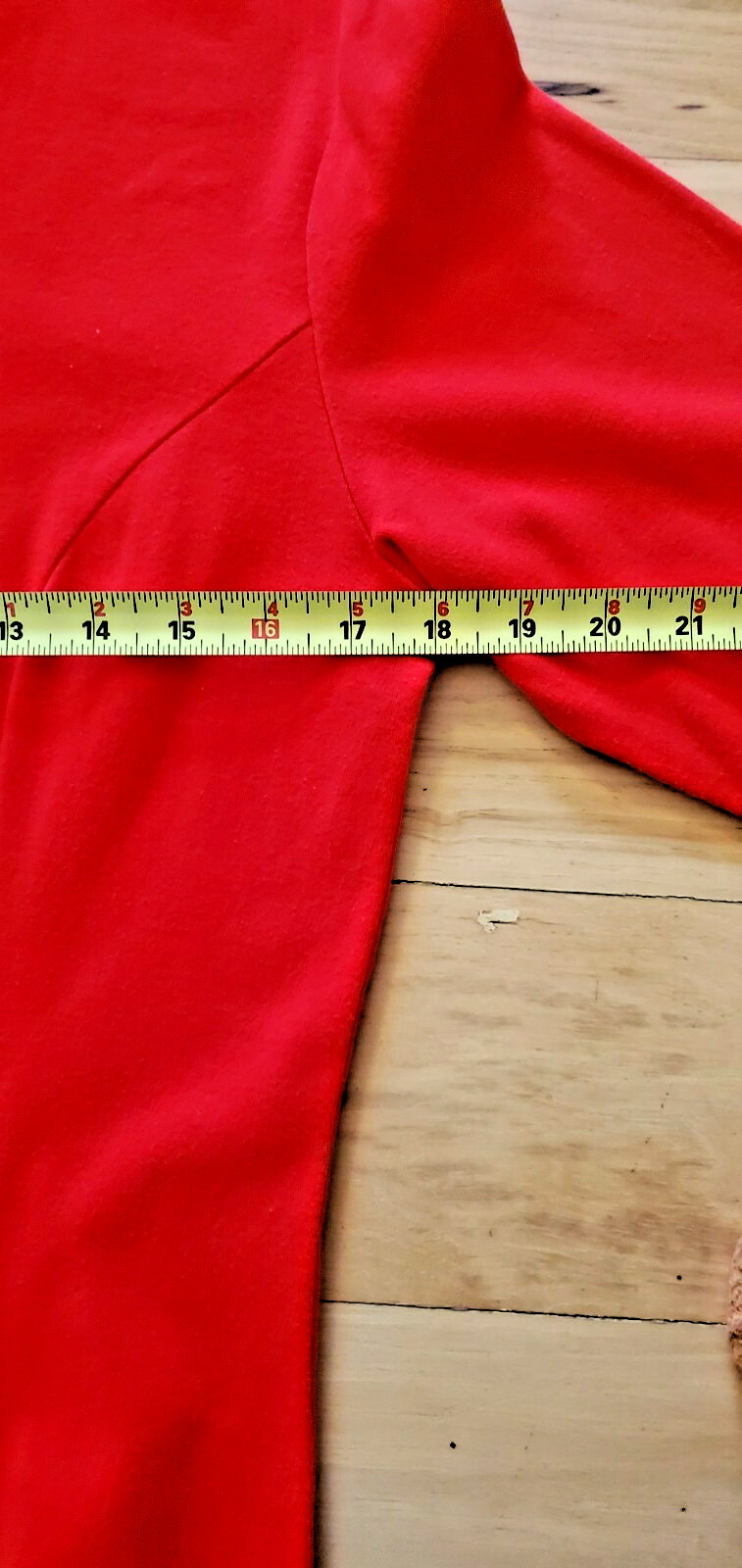 Vintage 1980s Christmas Red Dress Long 100% Cotton Sz 10 Silver Button Ann Tjian