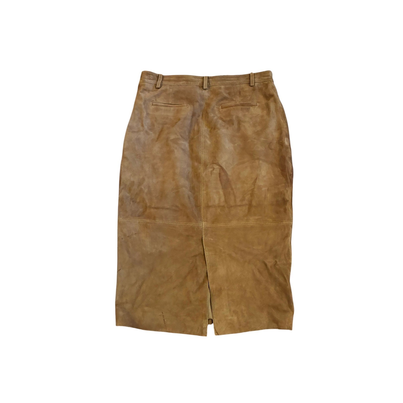 Retrofete Marcella Suede Leather Skirt in Cinnamon Size Medium $528
