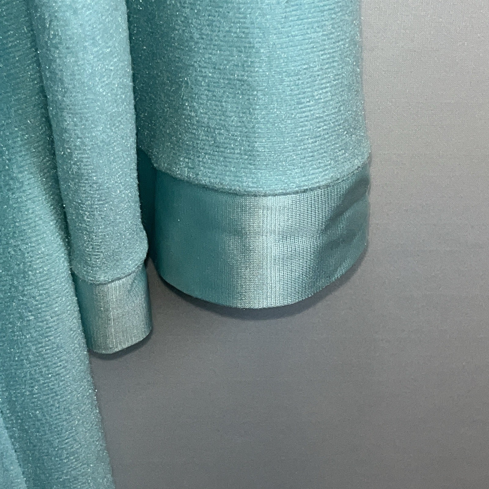 Vanity Fair Women’s Vintage Seafoam Green Robe Snap Closure Pockets Sz M