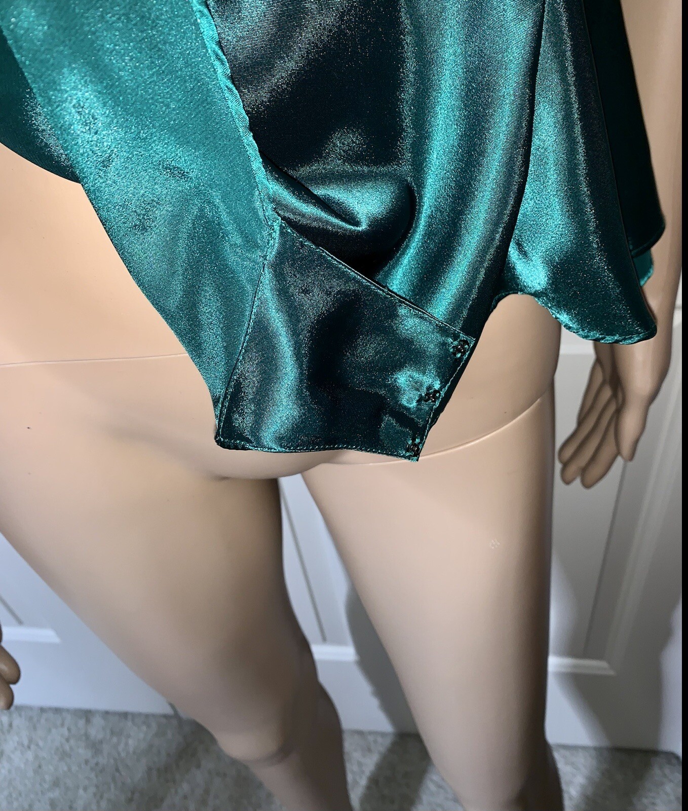 Vintage VICTORIA’S SECRET Second Skin SATIN BODYSUIT Bra PANTY LINGERIE sissy