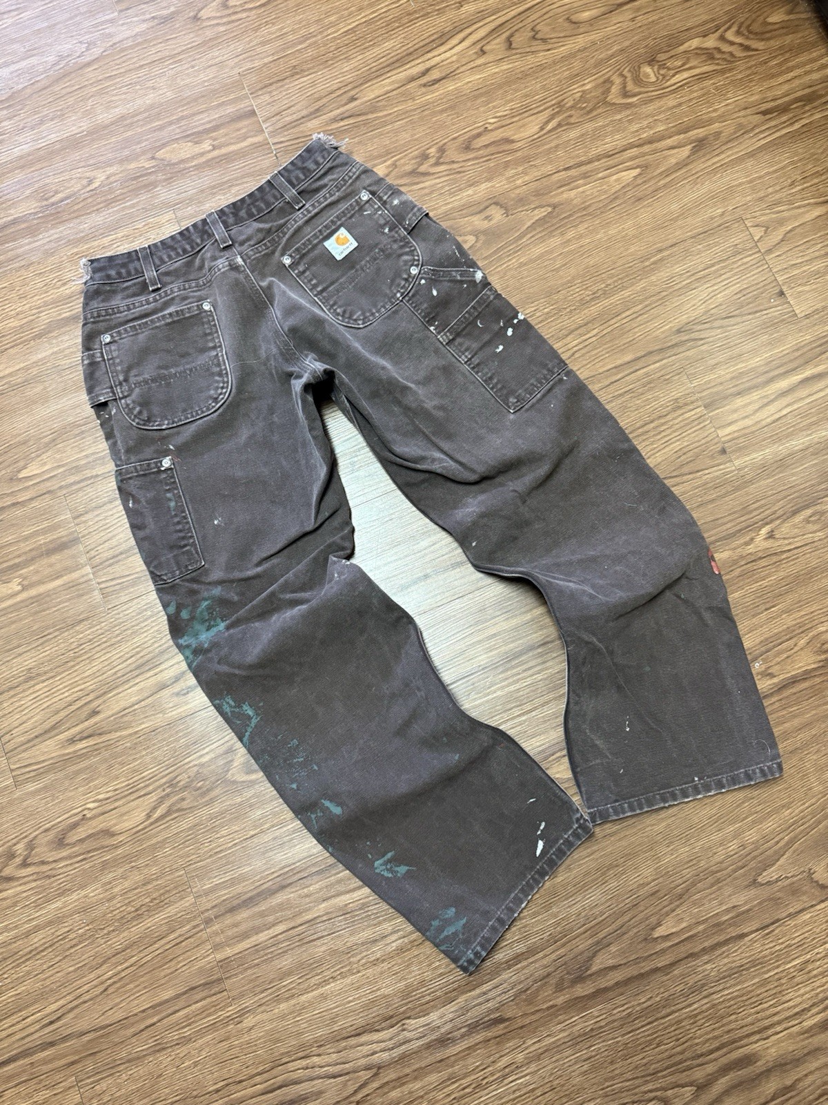 Vintage 90’s Women’s Carhartt Double Knee Canvas Brown Pants Size 6