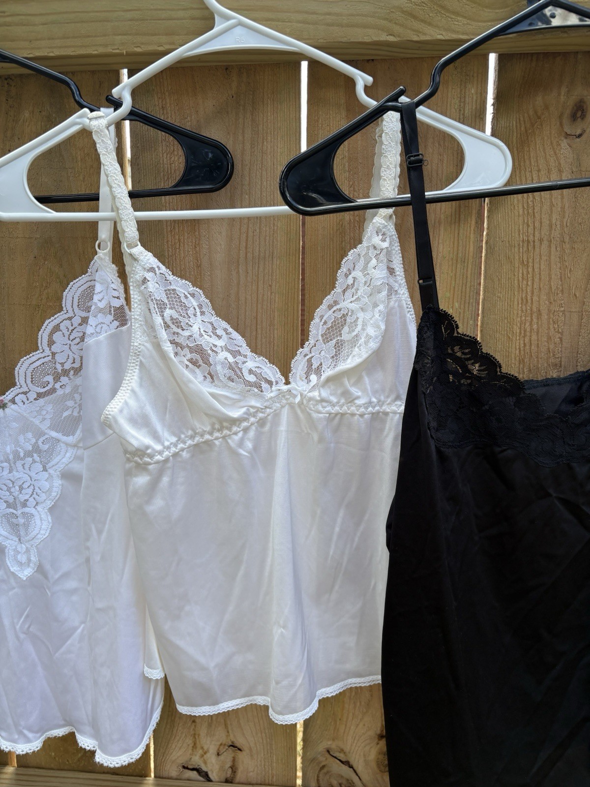 Vintage Camisole Lot Of 5 Lingerie Tops Vintage Pajamas Bridal Wedding Size S/M