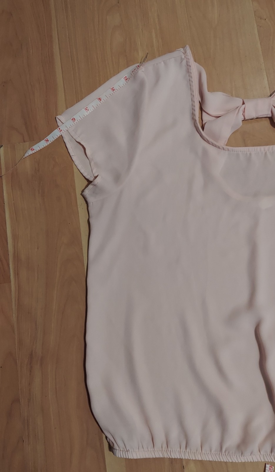 L8TER very elegant short-sleeved peach-colored blouse size L