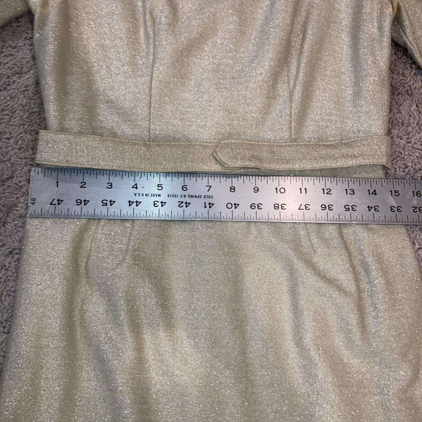 Vintage Champagne Gold Shift Formal Party Dress Mod MCM S 1960s