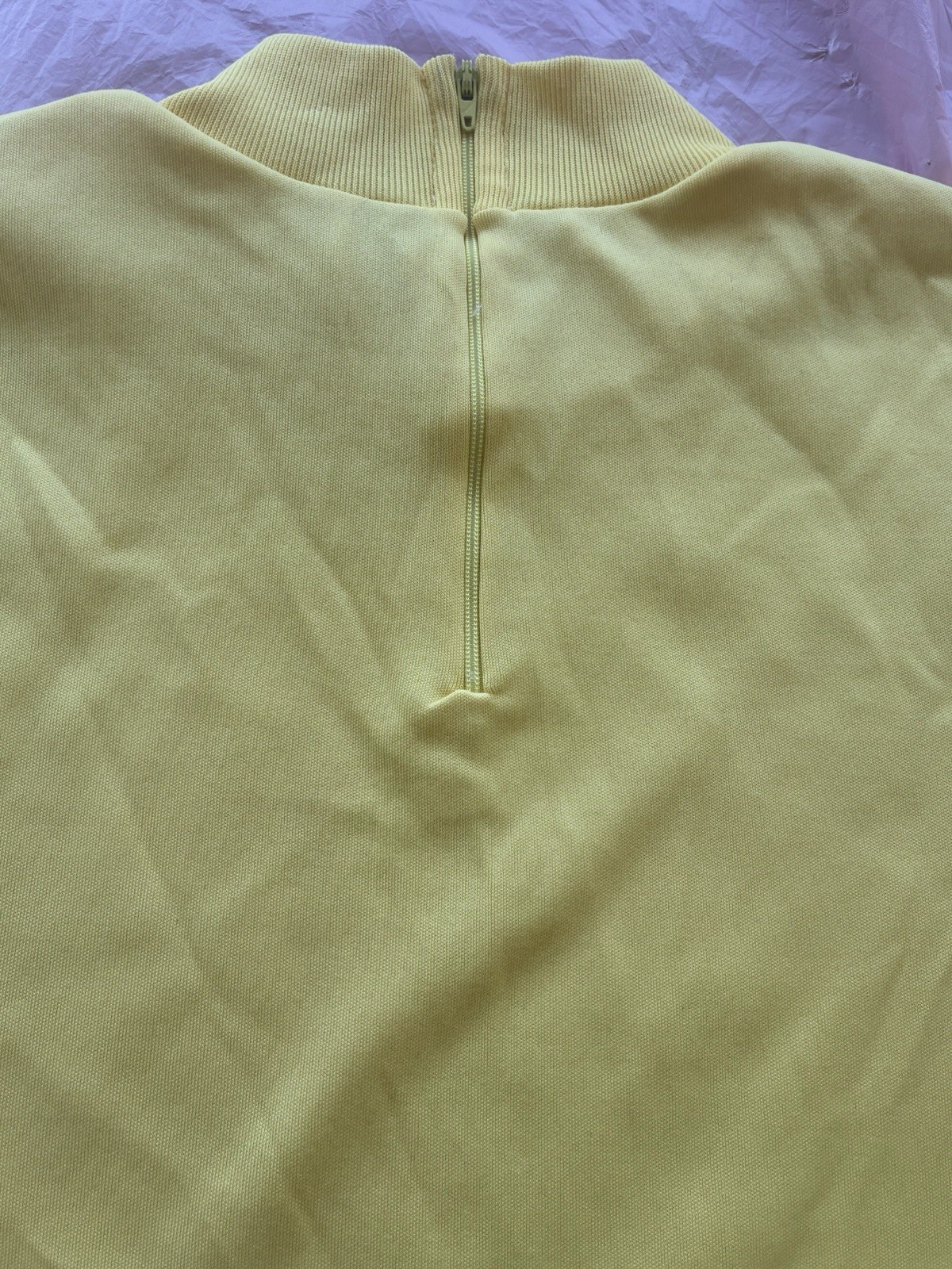 Donnkenny Vintage 60s 70s Retro Women’s Mod Sleeveless Shirt Yellow Sz M