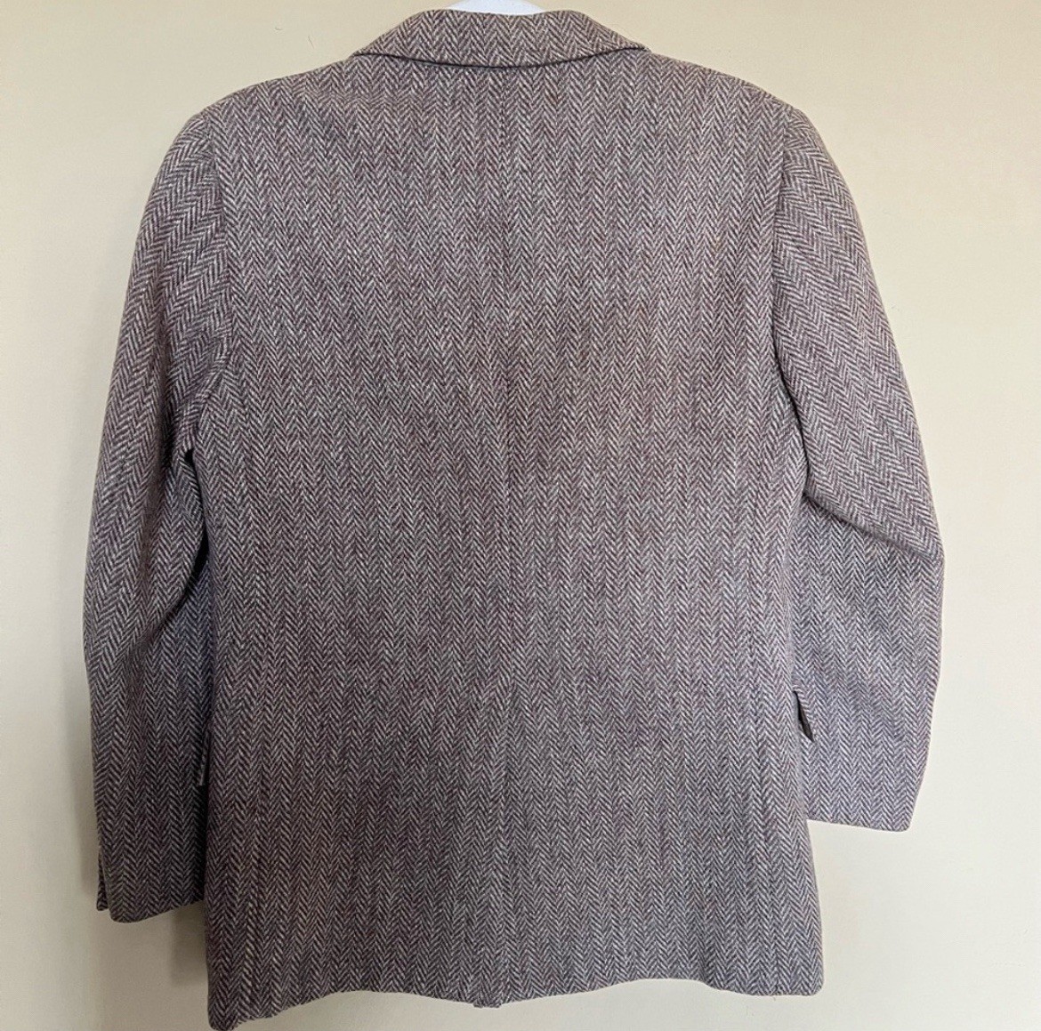 Vintage Harris Tweed Hand Woven Scottish 100% Wool Oversized Boyfriend Blazer