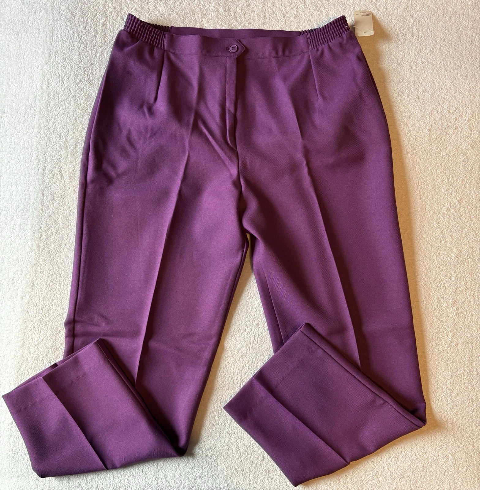 Vintage Haberdashery Plum Color Trousers NWT. Size 18. Made In USA