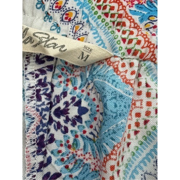 Vanilla Star Colorful Flowy Rayon Pants Size Medium