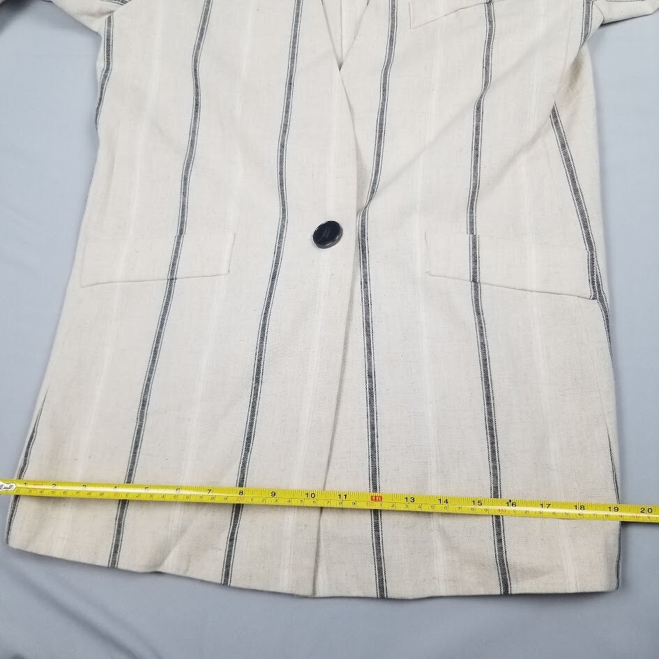 Vtg Leslie Fay Suit Blazer Size 10 Cotton Linen Blend 80s Career Cottage Retro