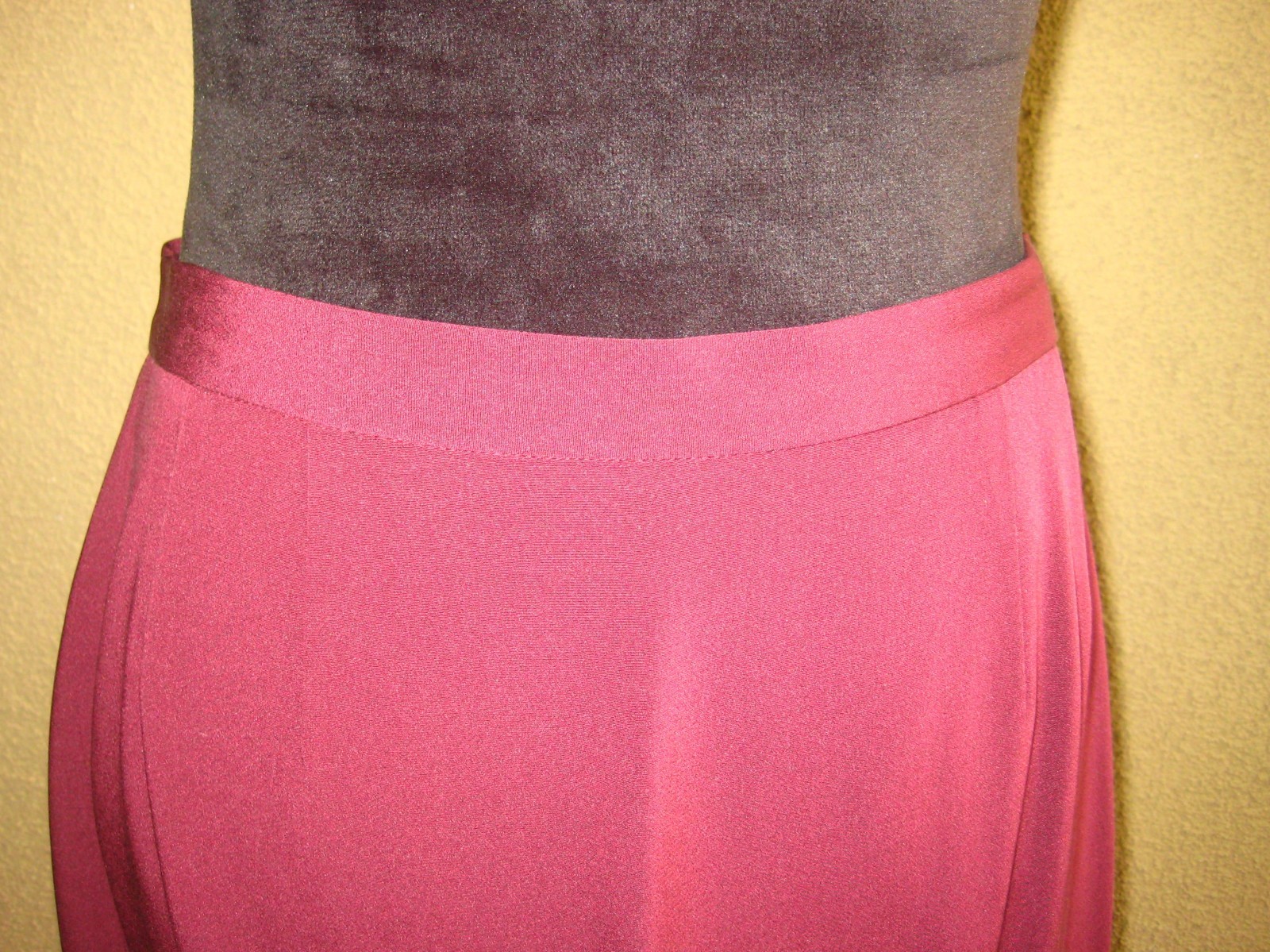 Vintage Rickie Freeman 2 pc Burgundy rhinestone buttons jacket long skirt set