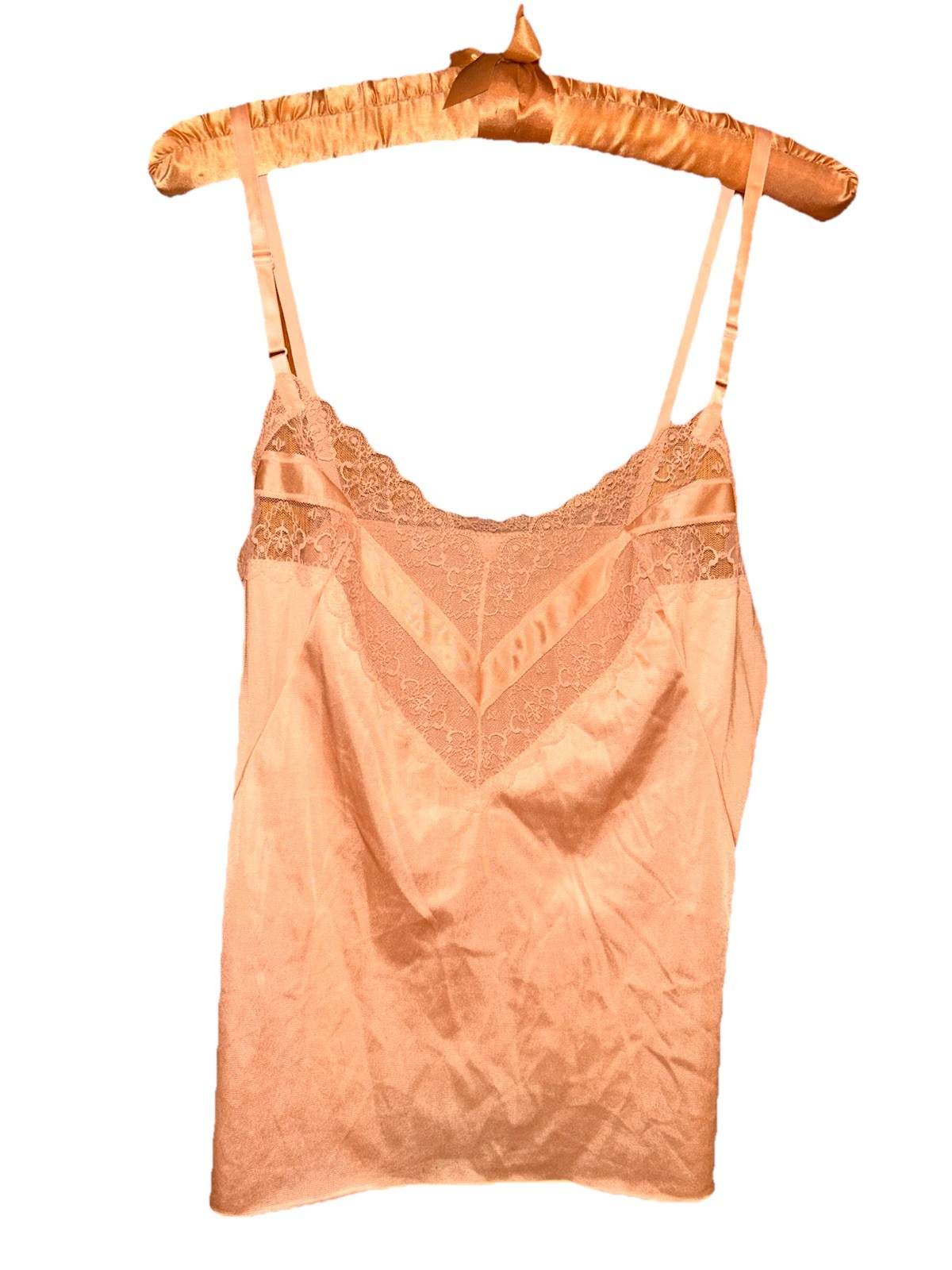 Vintage Vanity Fair Camisole Pink Blush Lace Trimmed Cami Size 34 Lingerie Top