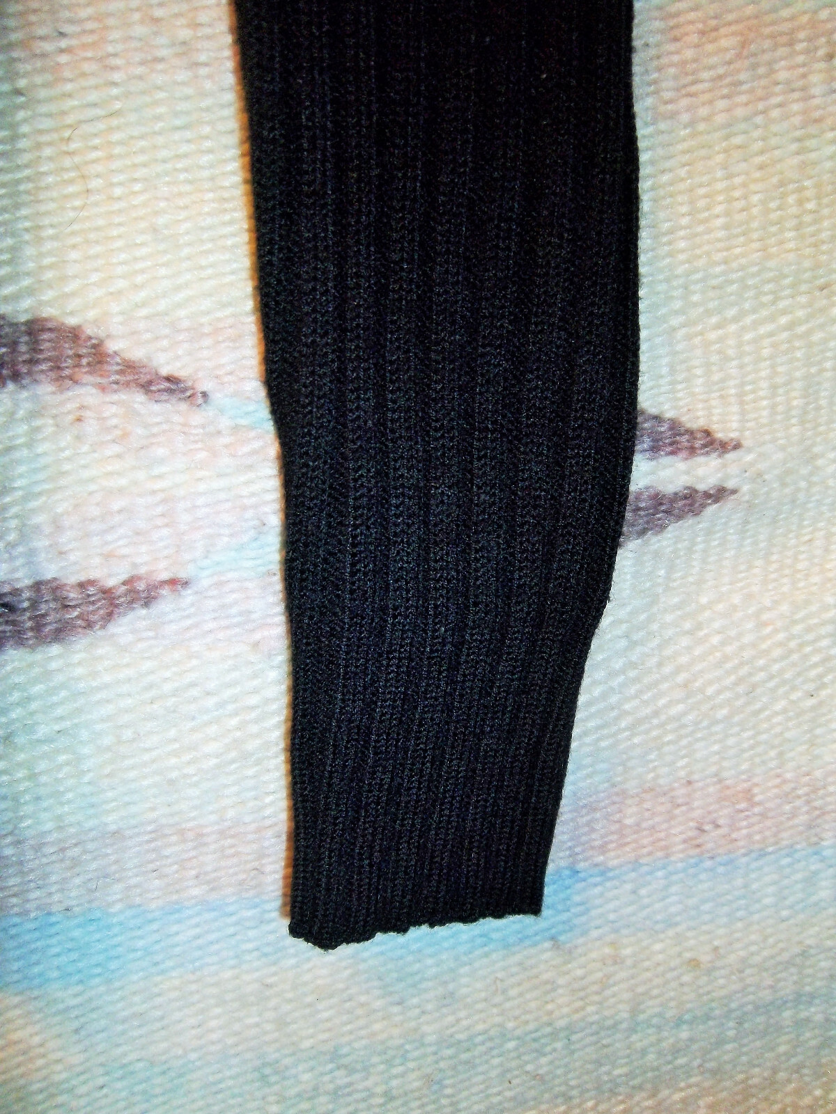 Vintage 70’s Cecily Black Tunic Sweater Top Size XS/S Pockets MoD