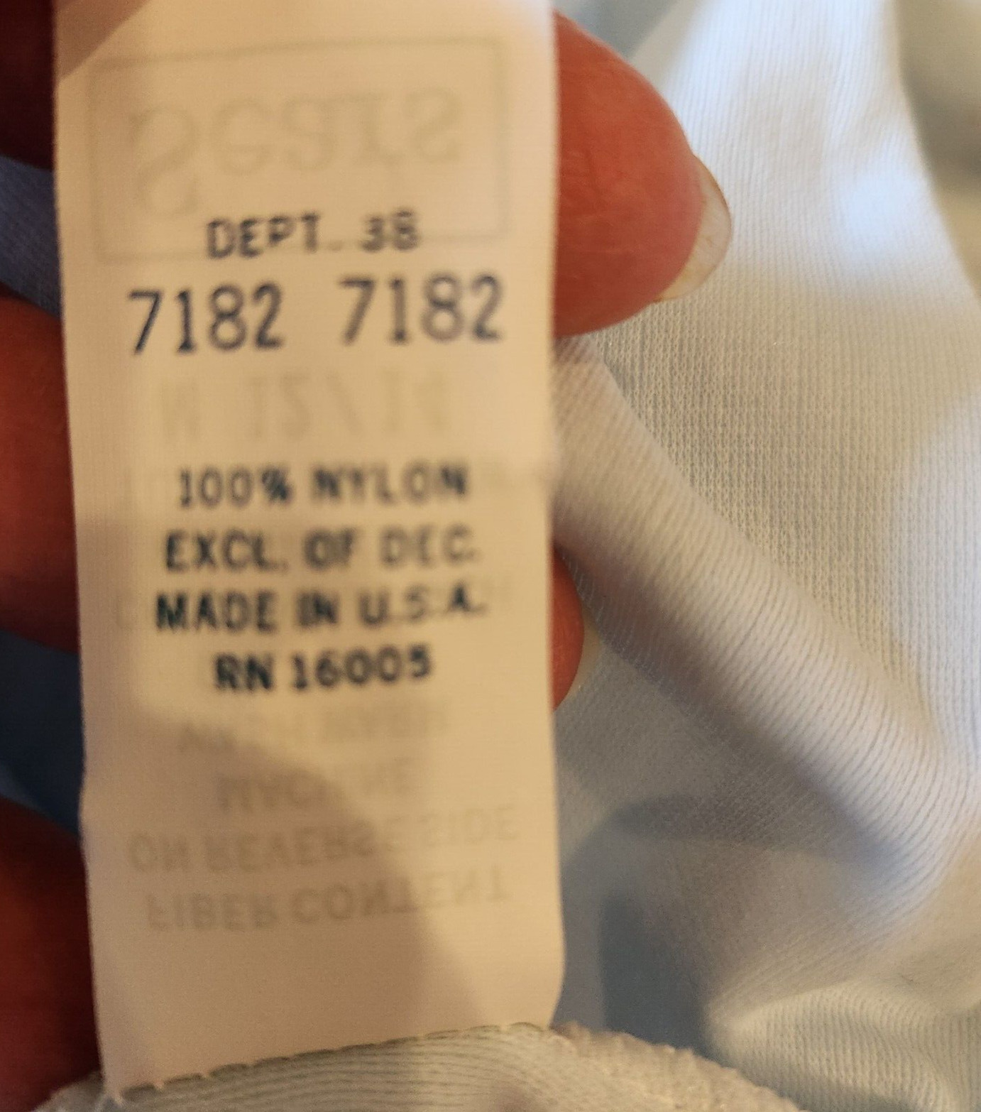 Vtg Famous Bodies Long Nightgown L Soft Blue Nylon Embroidery Sears Roebuck USA