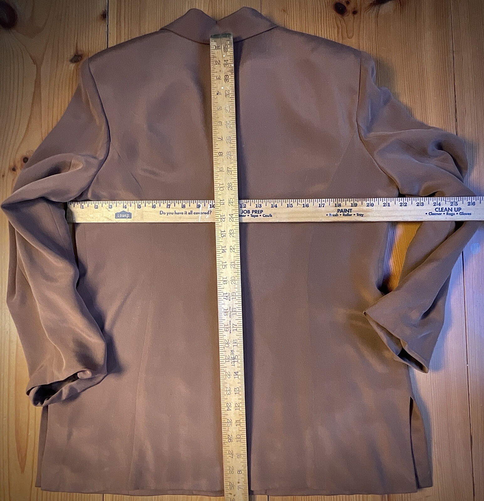 VTG Rena Rowan Women 2-Piece Silk Suit Sft Brown SzMED China Tailored Needs Fix