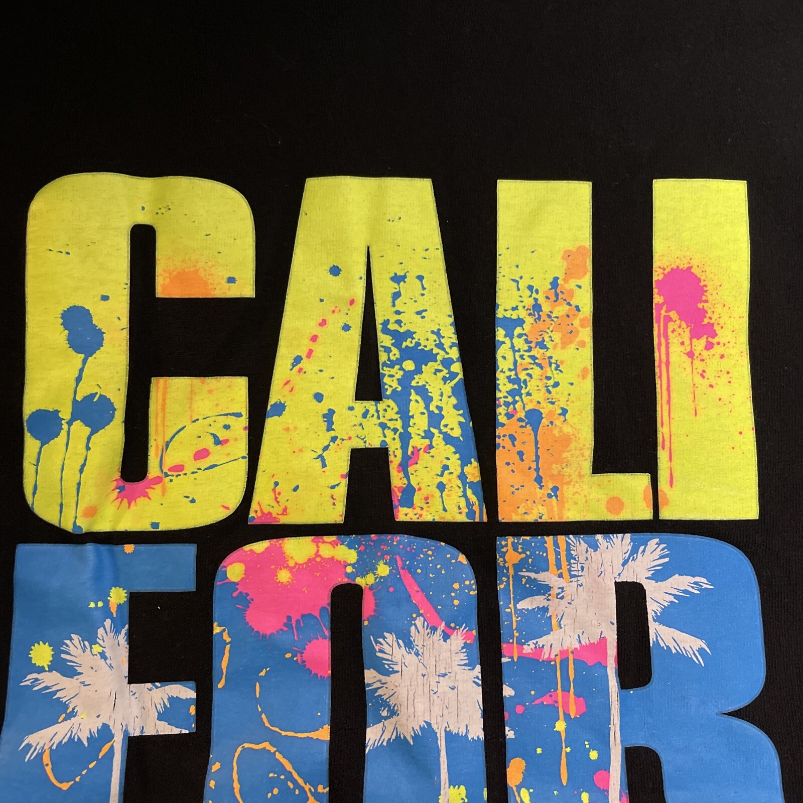 California Vintage 90s Neon Tourist Shirt Size S Alstyle Tag