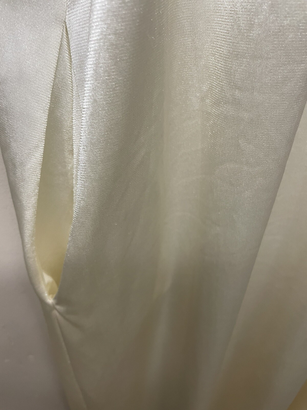 Vtg Jasmine M Short Sleeve Robe Lace Ivory USA Made