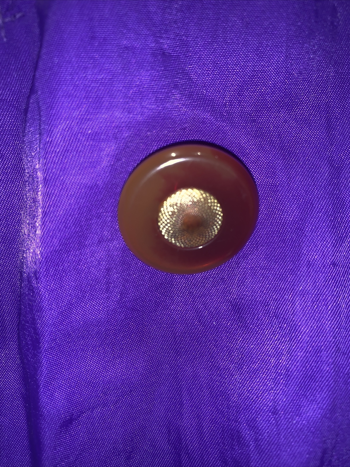 Vintage J. Gallery Trench Sz 12 Purple Chartreuse Zip Out Liner Bakelite