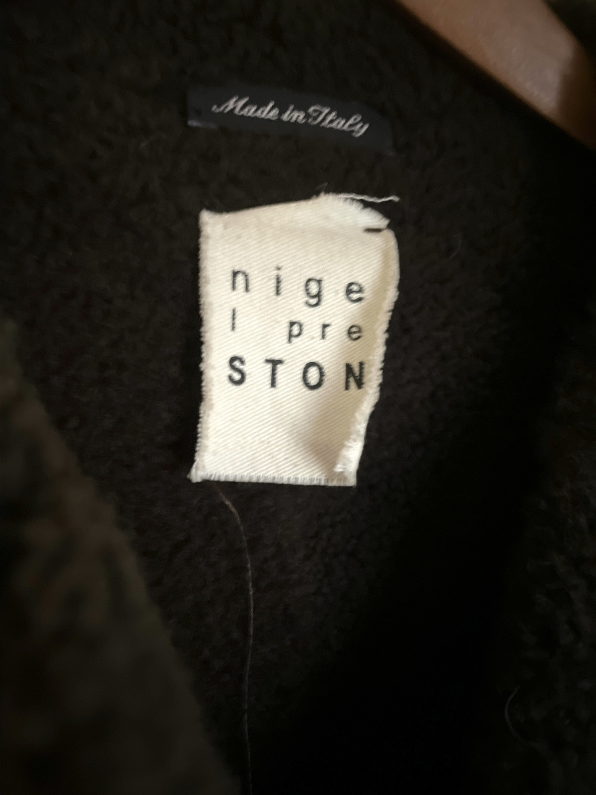 VINTAGE Designer NIGEL PRESTON Unique Shearling COAT Handmade ITALY Small