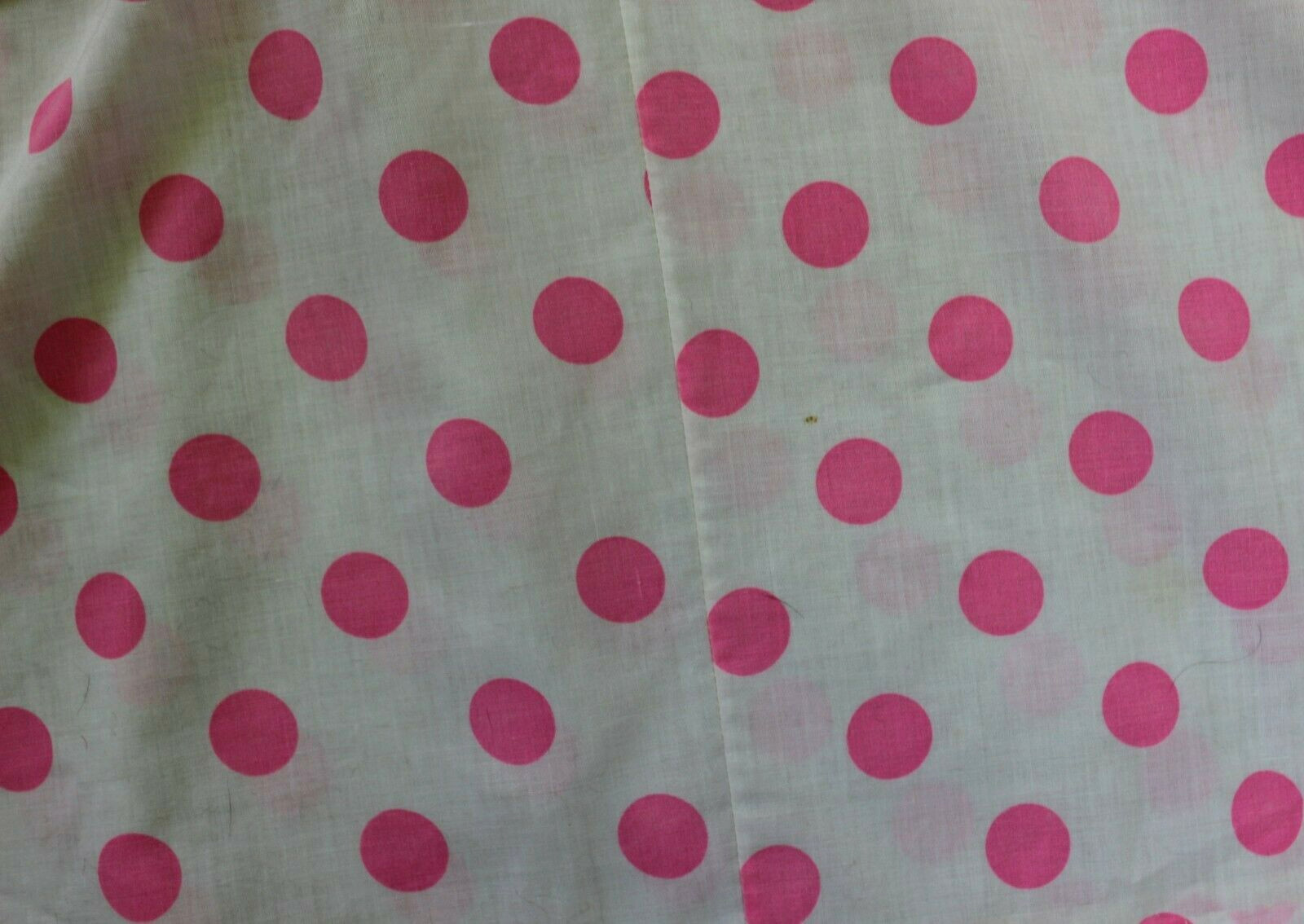Vintage 1960’s White w Pink Polka Dots Housedress Dress Bust 40