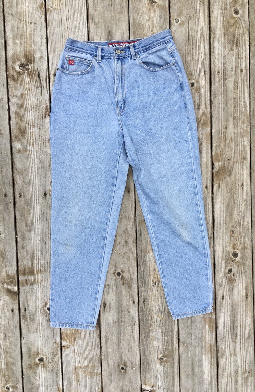 Vintage No Excuses Jeans Juniors Size 13 /14 Light Wash High Rise
