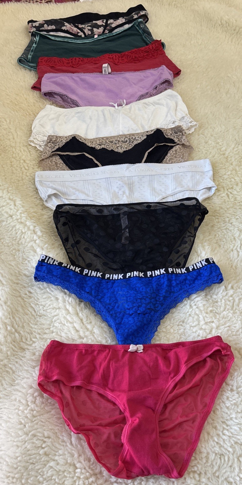 Vintage Lote 10 Pink/victoria Secrets Pantis #092