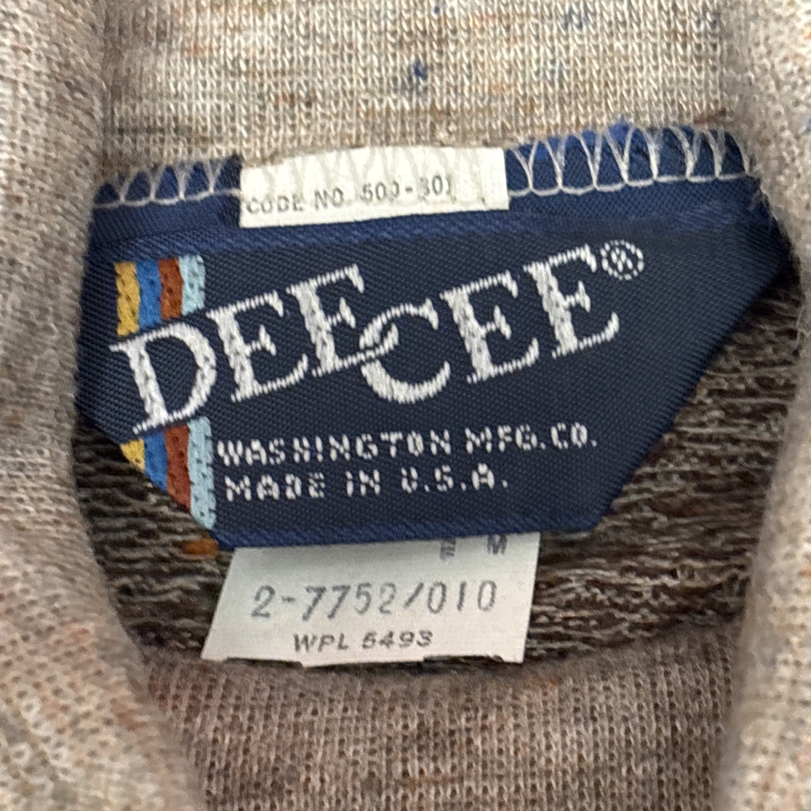Vintage 70’s Cotton Blend Plaid Turtle Neck Sweater size M N.O.S Unisex