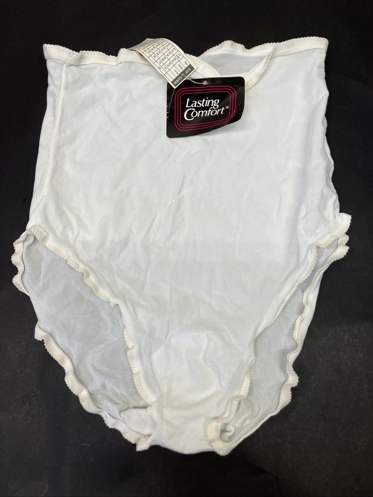 Vintage Nylon Blend Panties Plus Size 22/24 White New Lasting Comfort