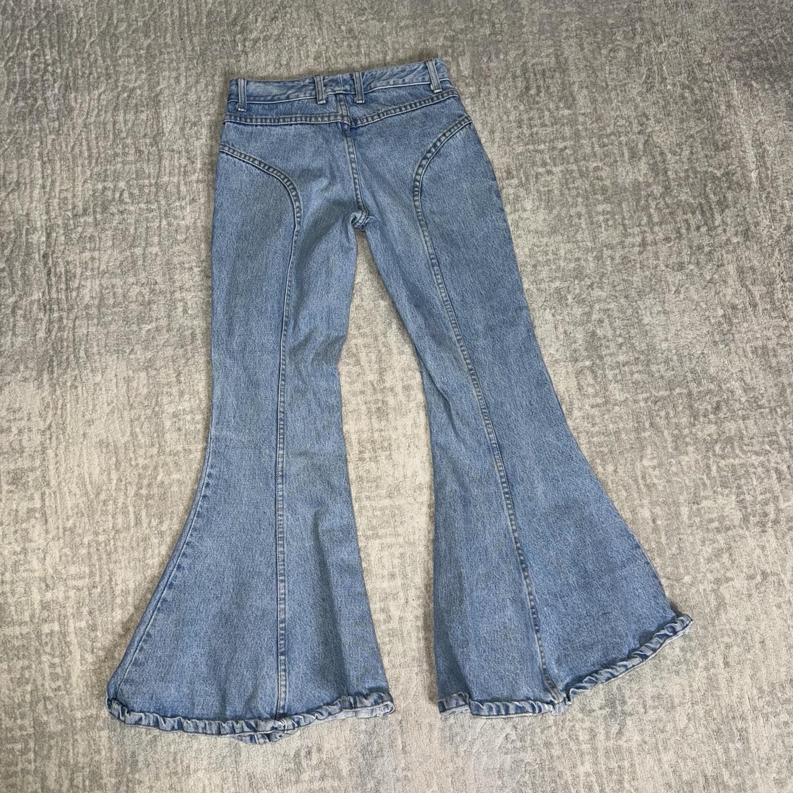 Made in the Shade Vintage Flare Jeans Blue Light Wash Bell Bottoms Pants Size 1