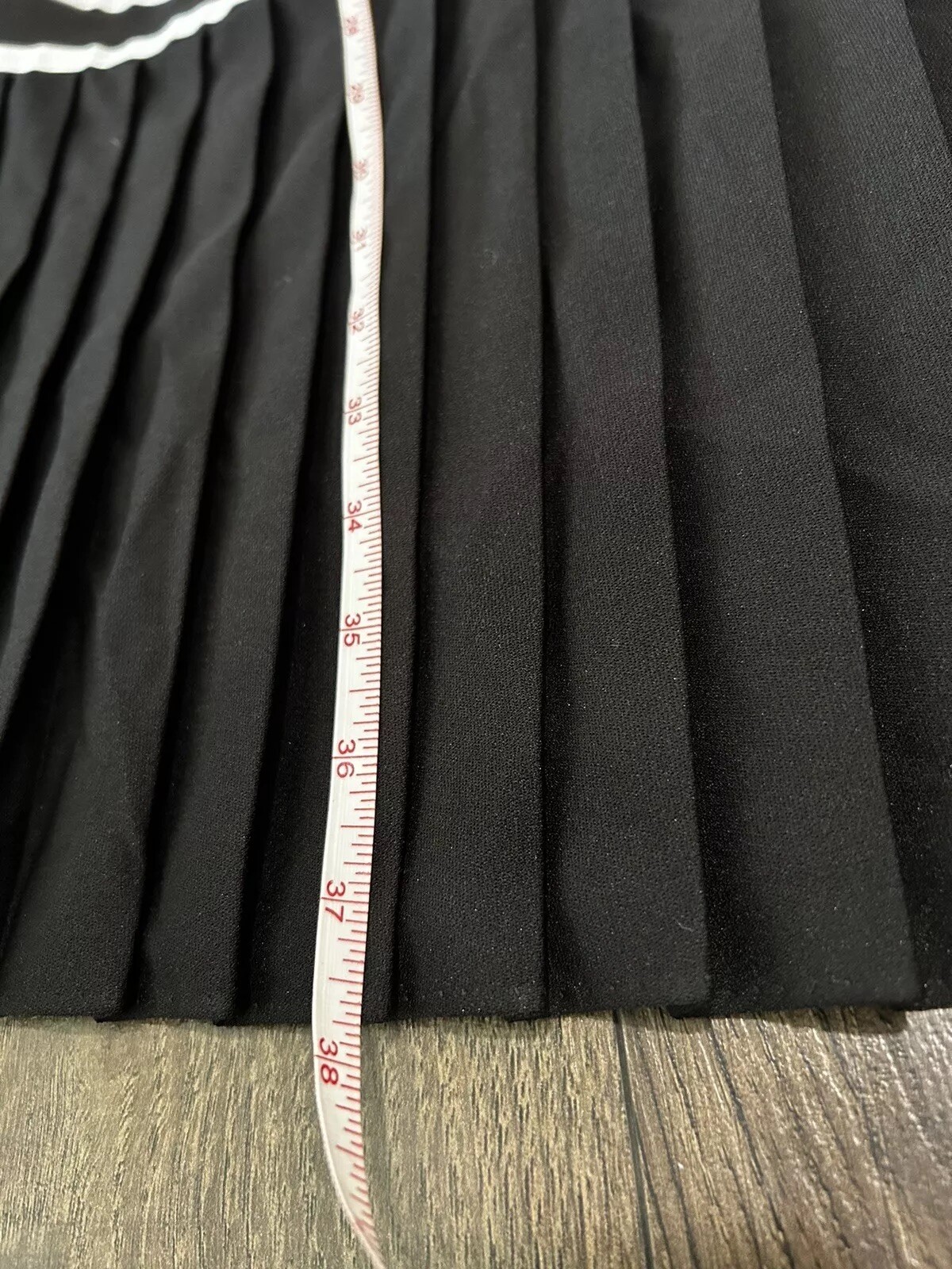 T F Vintage made in USA Black tiered Knee Length Dress Size 8P 80s 90s Sheer