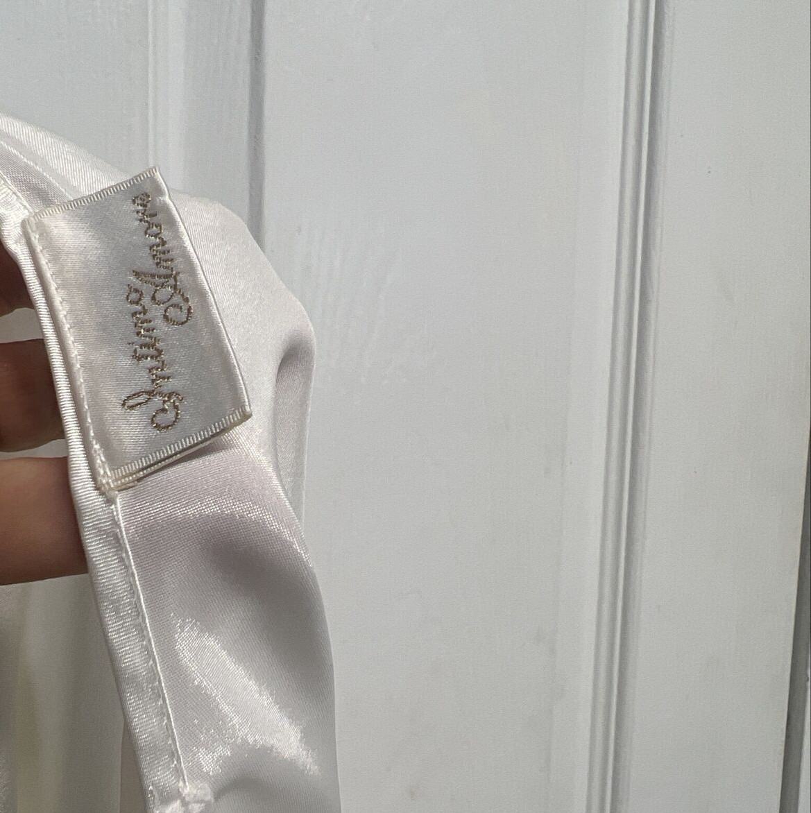 Intimo Amore vintage white satin beaded wedding nighty set Size S