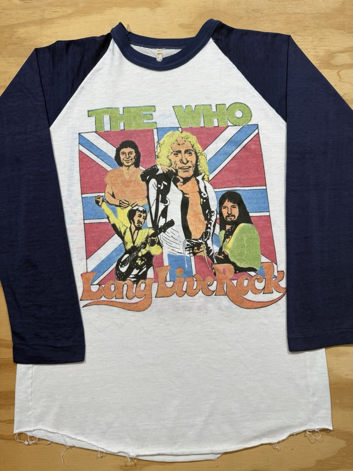 Vintage 70s 80s The Who Raglan Shirt Long Live Rock Tour Band Concert L