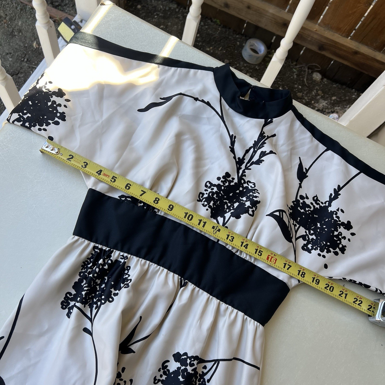 Vintage Tori Richard Honolulu Retro 70sWhimsygoth Empire Waist Floral Gown 8