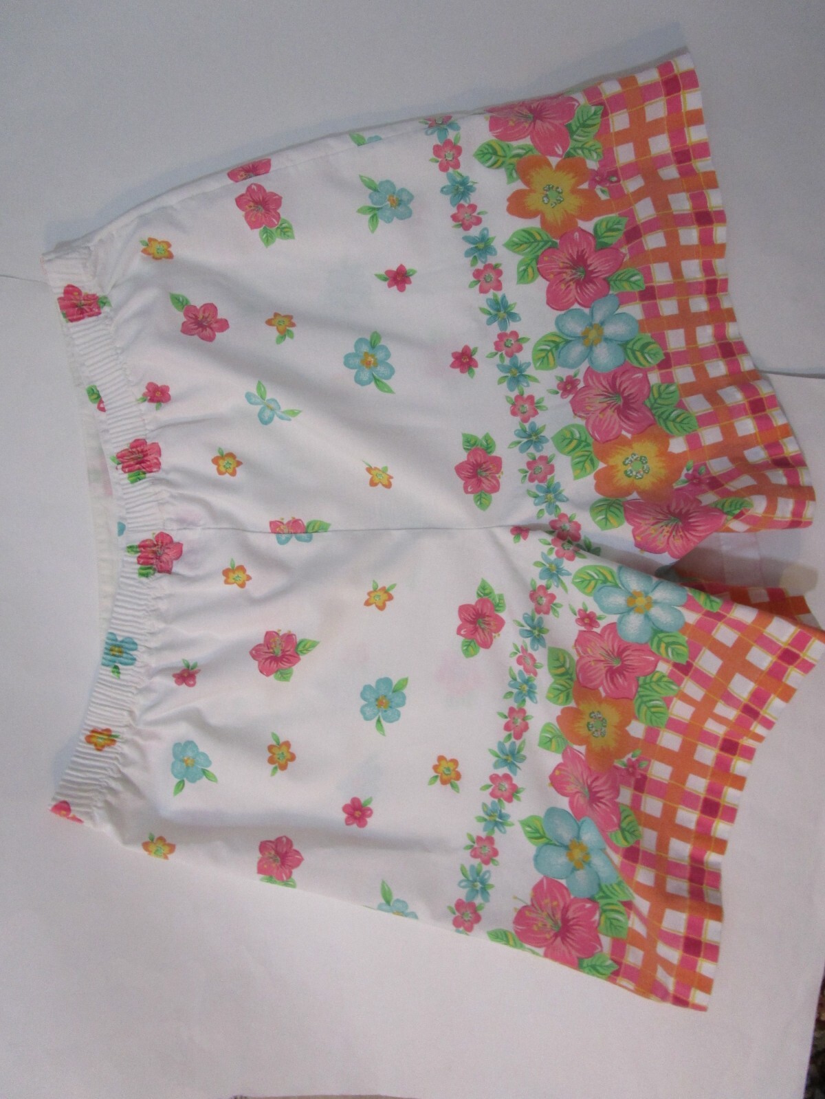 XL Vintage 60s Short Skirt Athleisure Tennis Golf Floral Checks