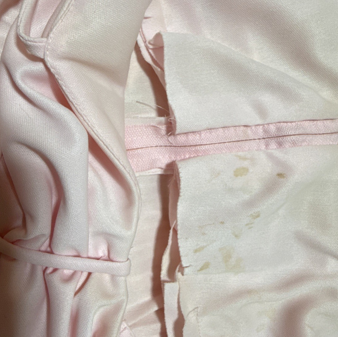 VTG Babydoll Pleated Dress Gown Size 7/8 pink Sheer Cape Bridesmaid Fairy