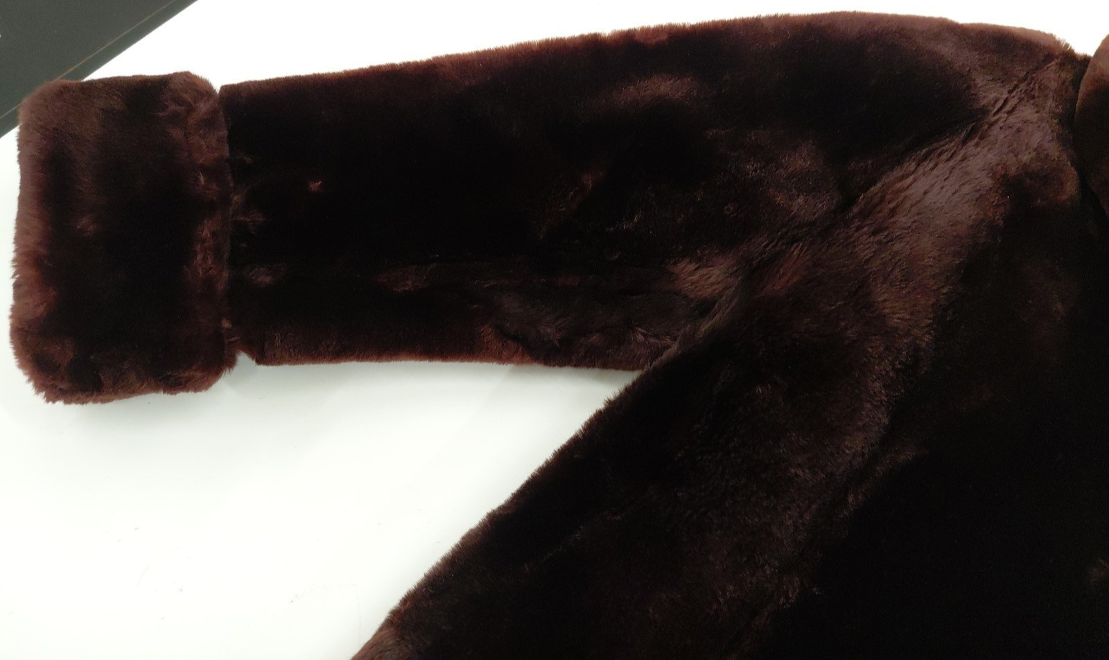 Womens Vintage Real Brown Fur Coat 1960s Small/Regular Unique Luxury Stripes