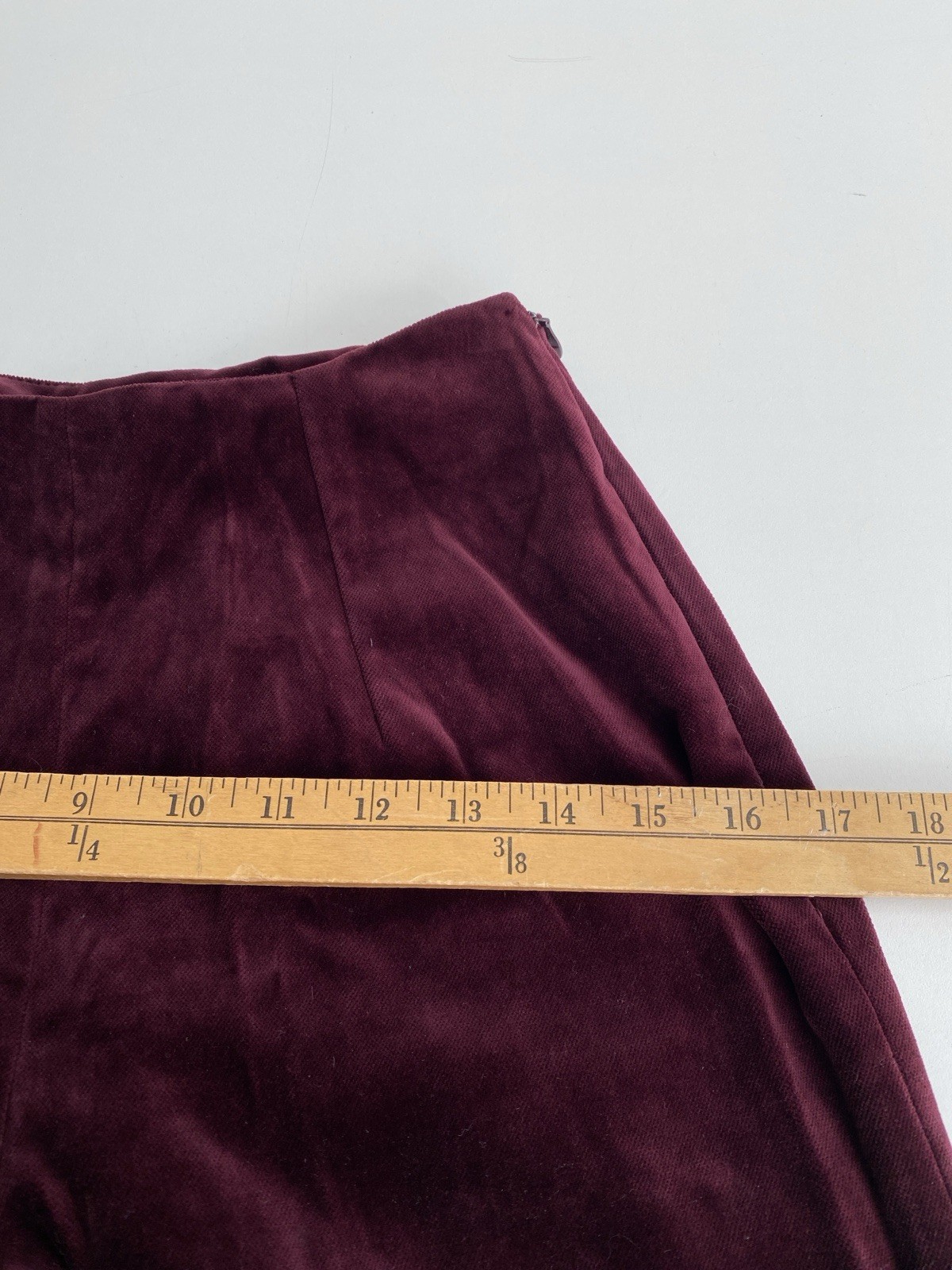 Vintage Laura Ashley Sz 4 Velvet Pantsuit Cotton Blend UK Burgandy