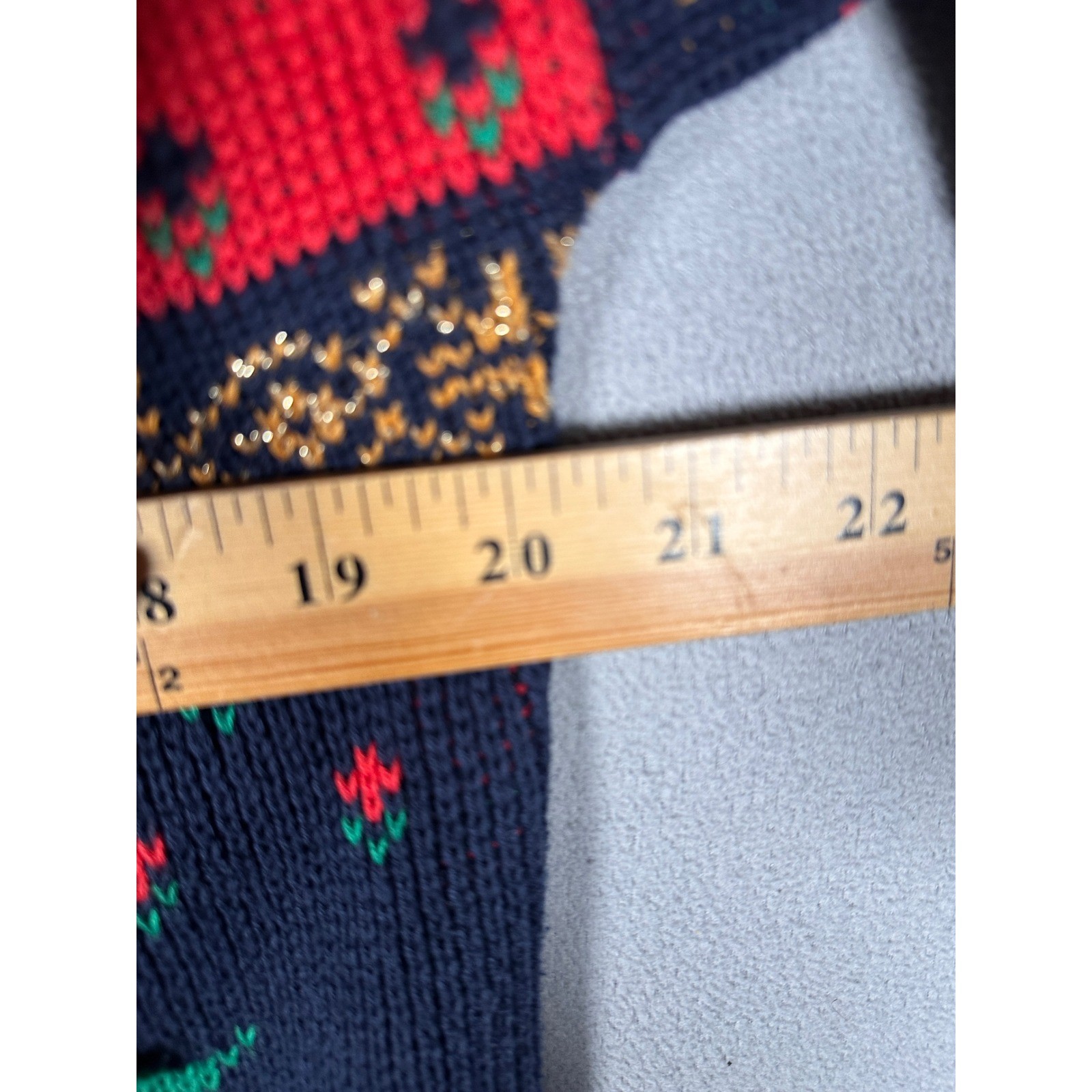 Vtg Sweater Cardigan Womens S Grandma Christmas Cat Knit Cotton Gold Holiday
